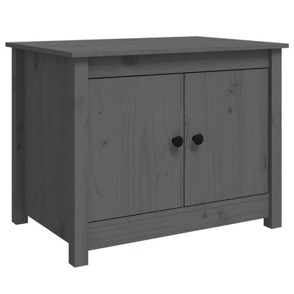 Tavolino da Salotto Grigio 71x49x55cm in Legno Massello di Pino | homemem39