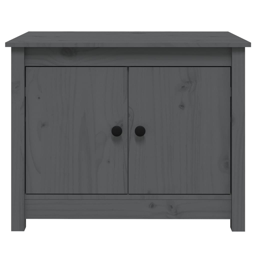 Tavolino da Salotto Grigio 71x49x55cm in Legno Massello di Pino | homemem39
