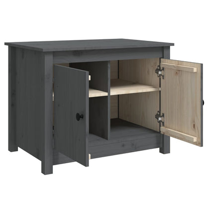 Tavolino da Salotto Grigio 71x49x55cm in Legno Massello di Pino | homemem39