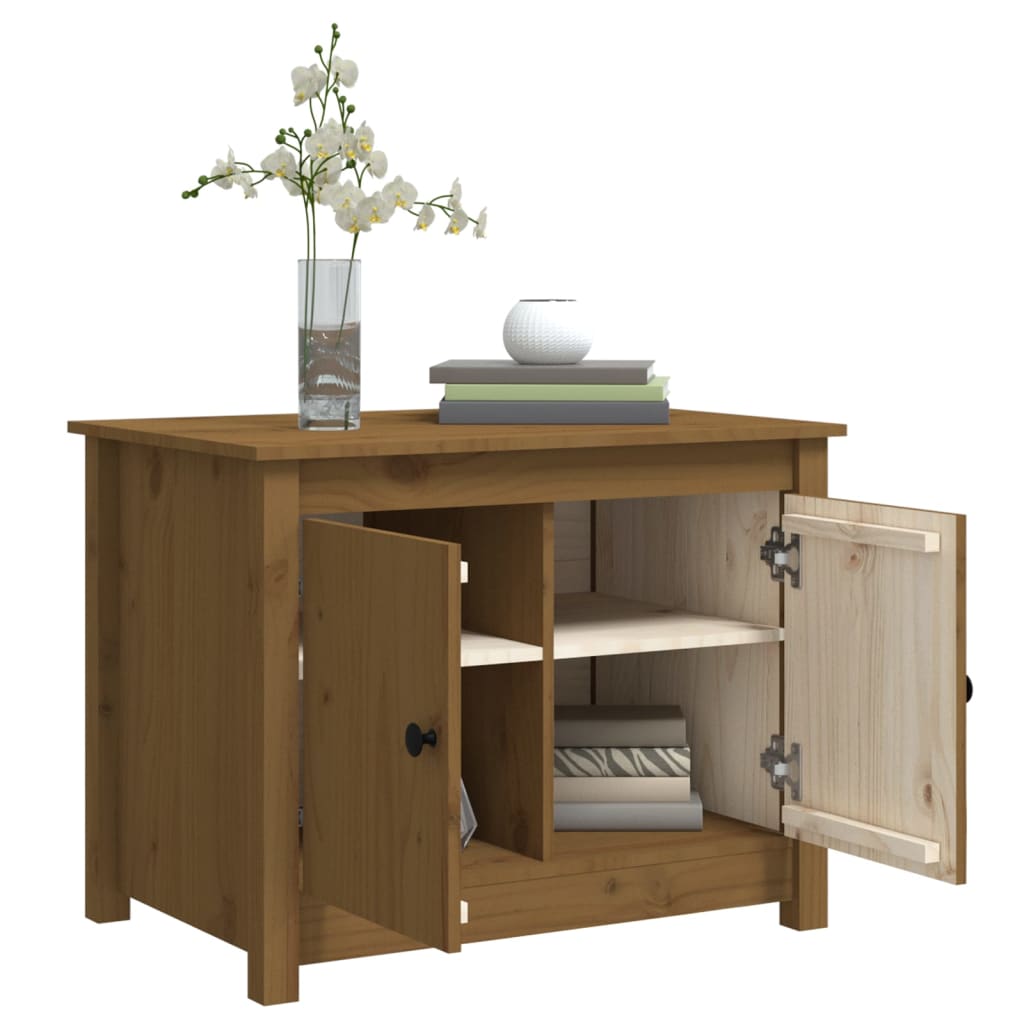 Tavolino da Salotto ambra 71x49x55 cm in Legno Massello di Pino | homemem39