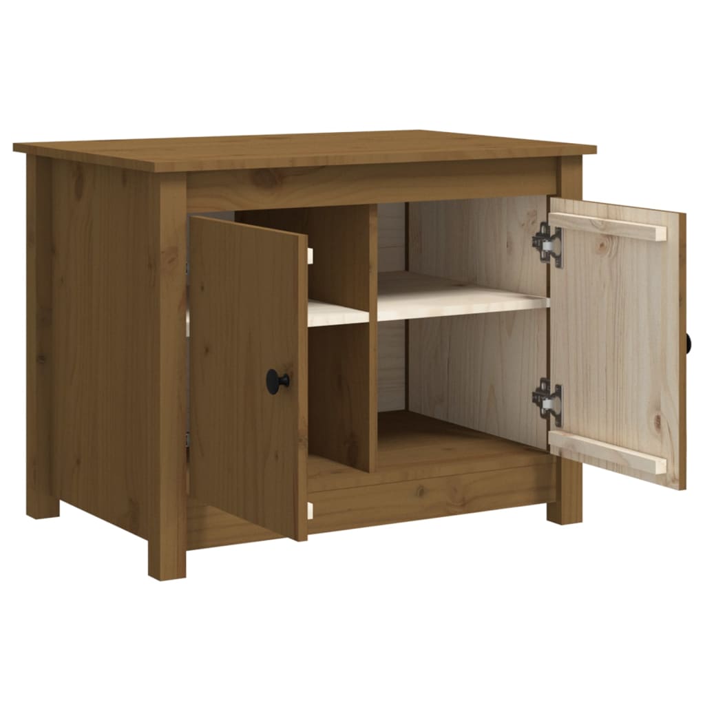 Tavolino da Salotto ambra 71x49x55 cm in Legno Massello di Pino | homemem39