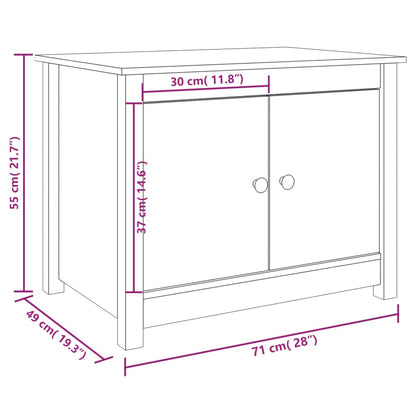 Tavolino da Salotto ambra 71x49x55 cm in Legno Massello di Pino | homemem39