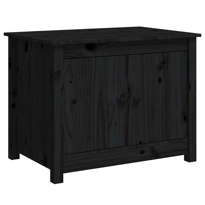 Tavolino da Salotto Nero 71x49x55cm in Legno Massello di Pino | homemem39