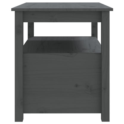 Tavolino da Salotto Grigio 71x49x55cm in Legno Massello di Pino | homemem39