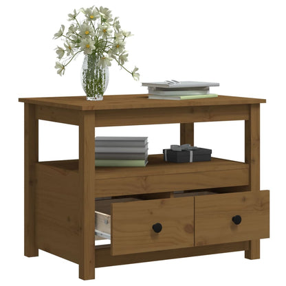 Tavolino da Salotto ambra 71x49x55 cm in Legno Massello di Pino | homemem39