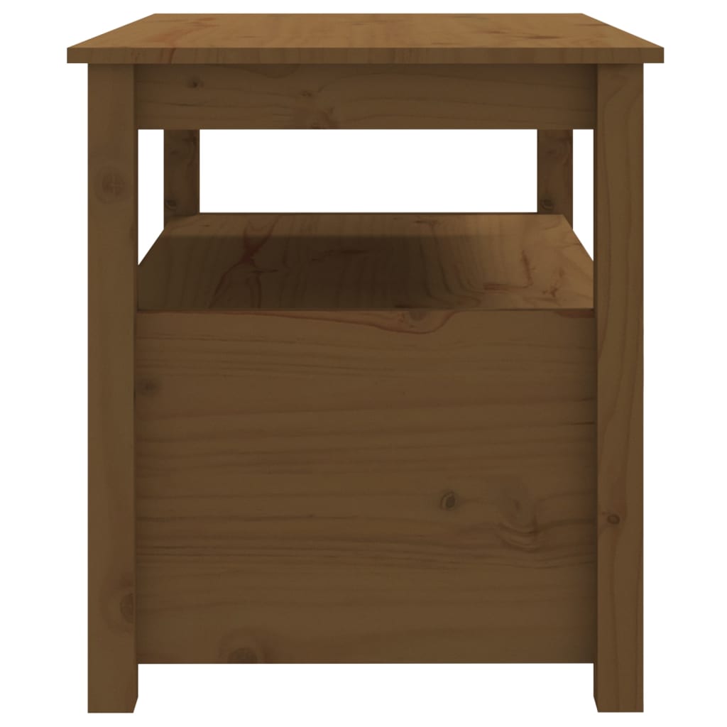 Tavolino da Salotto ambra 71x49x55 cm in Legno Massello di Pino | homemem39