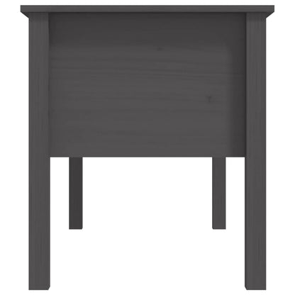 Tavolino da Salotto Grigio 102x49x55 cm Legno Massello di Pino
