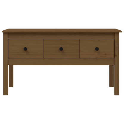 Tavolino da Salotto ambra 102x49x55cm in Legno Massello di Pino