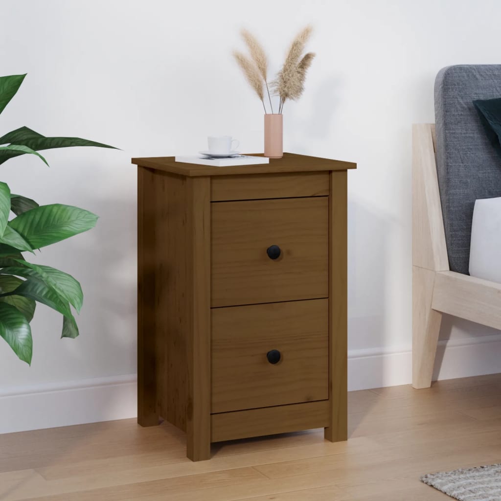 Comodino ambra 40x35x61,5 cm in Legno Massello di Pino - homemem39