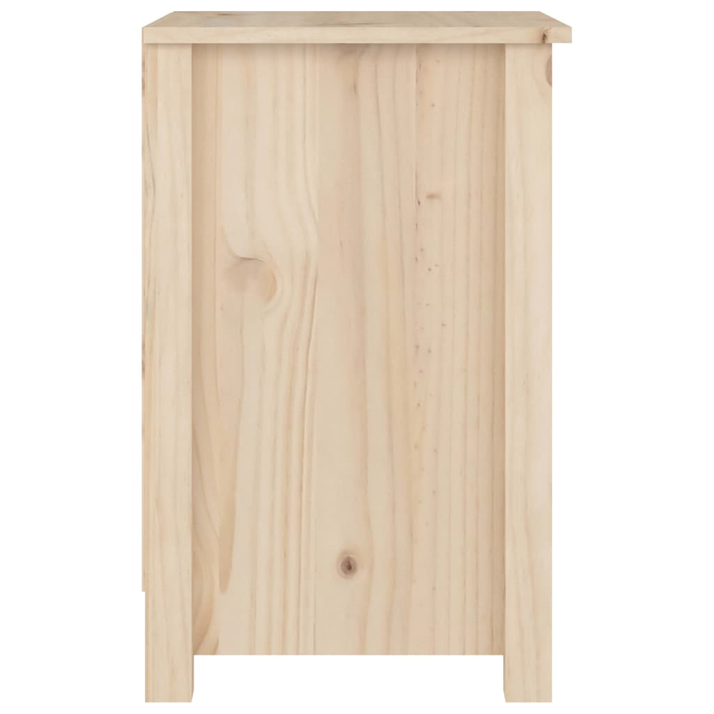 Comodini 2 pz Grigi 40x35x55 cm in Legno Massello di Pino - homemem39