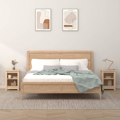 Comodini 2 pz Grigi 40x35x55 cm in Legno Massello di Pino - homemem39