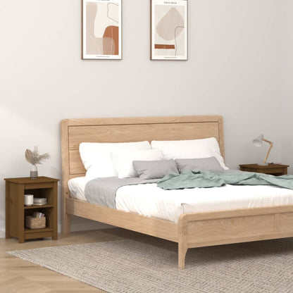 Comodini 2 pz ambra 40x35x55 cm in Legno Massello di Pino - homemem39