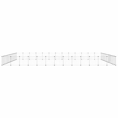 Animal Cage 52 Panels with Black Door 35x35 cm Steel