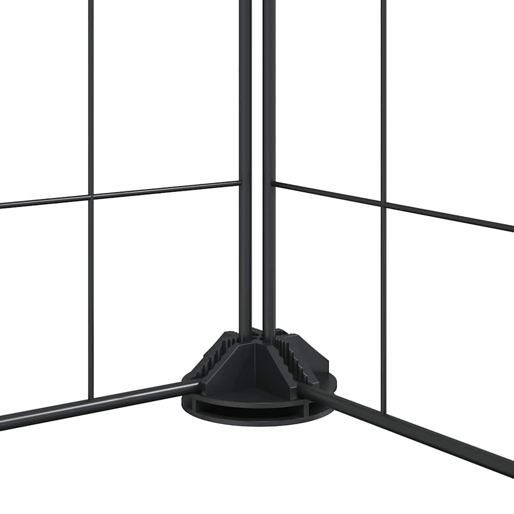Animal Cage 52 Panels with Black Door 35x35 cm Steel