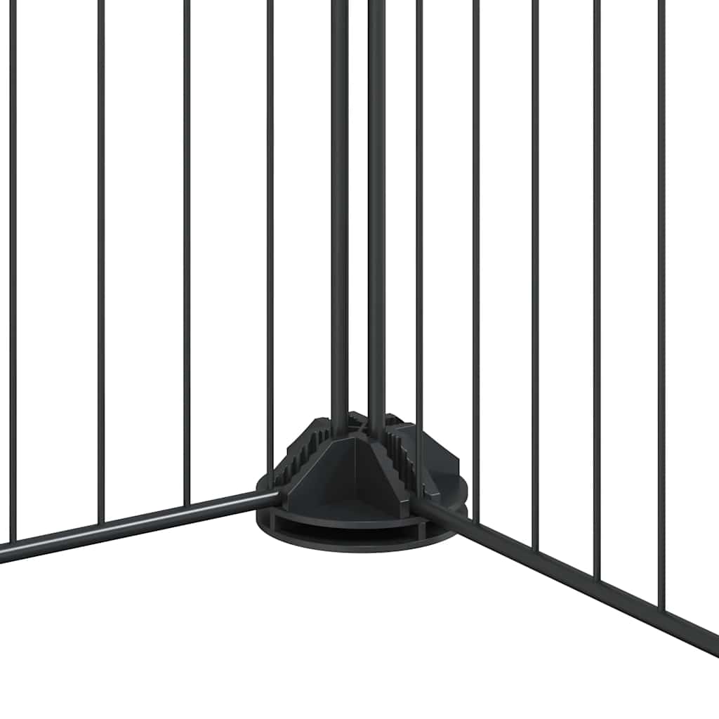 Haustierkäfig 8 Paneele Schwarz 35x35 cm Stahl