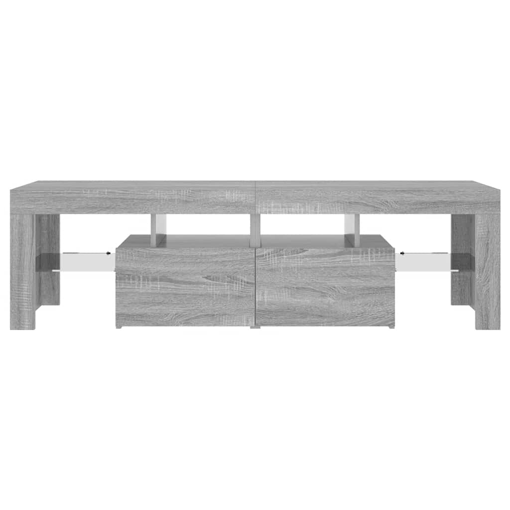 Mobile Porta TV con Luci LED grigio sonoma 140x36,5x40 cm