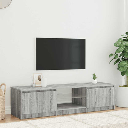 Mobile Porta TV con Luci LED Grigio Sonoma 140x40x36 cm