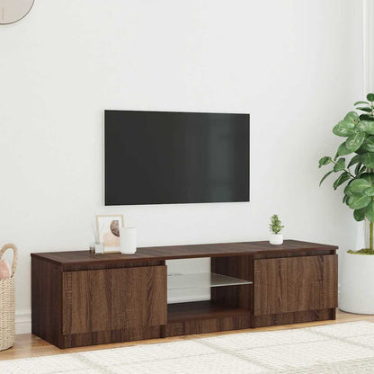 Mobile Porta TV con Luci LED rovere marrone 140x40x36 cm