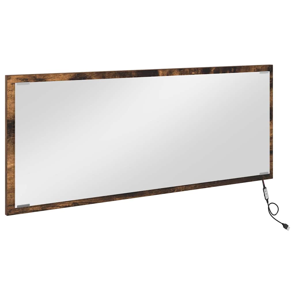 Specchio Rovere fumé 90 x 8,5 x 37 cm Legno multistrato | homemem39