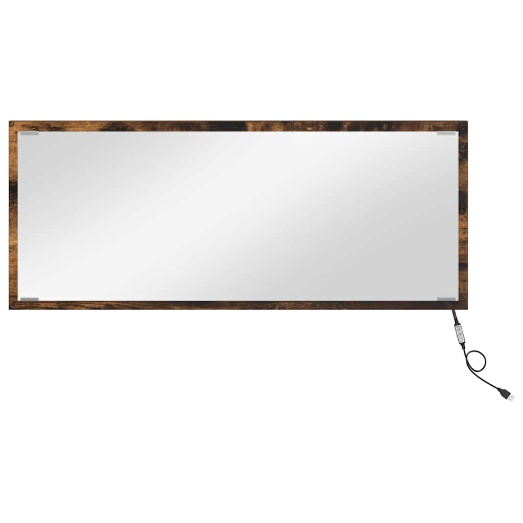Specchio Rovere fumé 90 x 8,5 x 37 cm Legno multistrato | homemem39