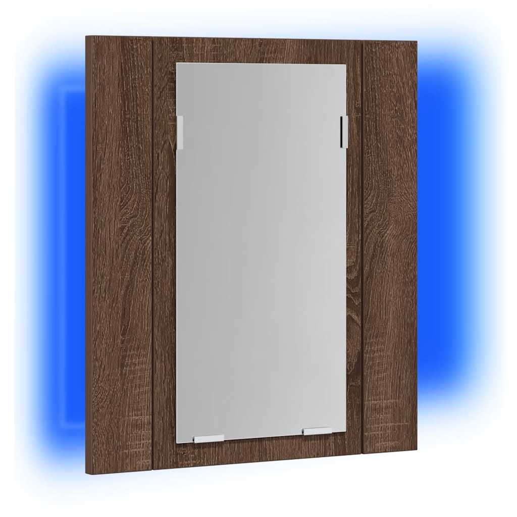 Mobile Bagno Specchio LED 40x12x45cm Multistrato