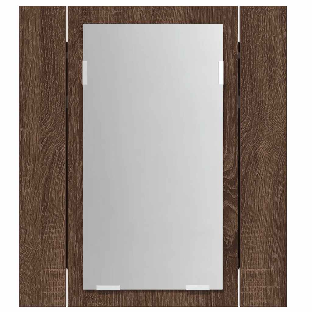 Mobile Bagno Specchio LED 40x12x45cm Multistrato