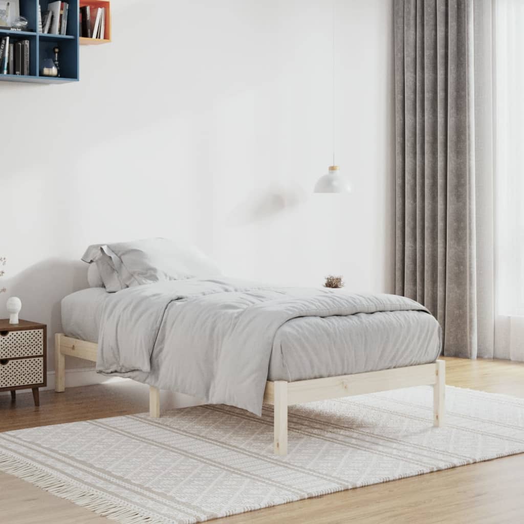 Giroletto senza Materasso 100x190 cm in Legno di Pino Doppio