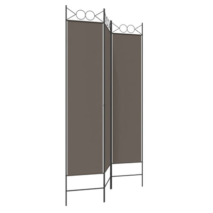 Divisorio a 3 Pannelli Antracite 120x200 cm in Tessuto | homemem39