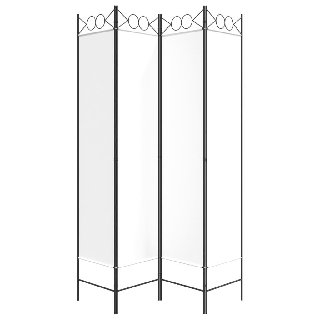 Divisorio a 4 Pannelli Bianco 160x200 cm Tessuto | homemem39