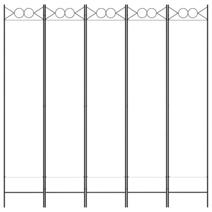 Divisorio a 5 Pannelli Bianco 200x200 cm Tessuto | homemem39