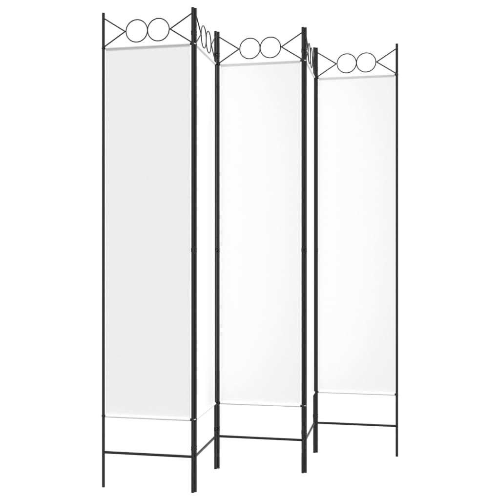 Divisorio a 5 Pannelli Bianco 200x200 cm Tessuto | homemem39