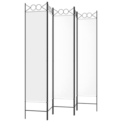 Divisorio a 5 Pannelli Bianco 200x200 cm Tessuto