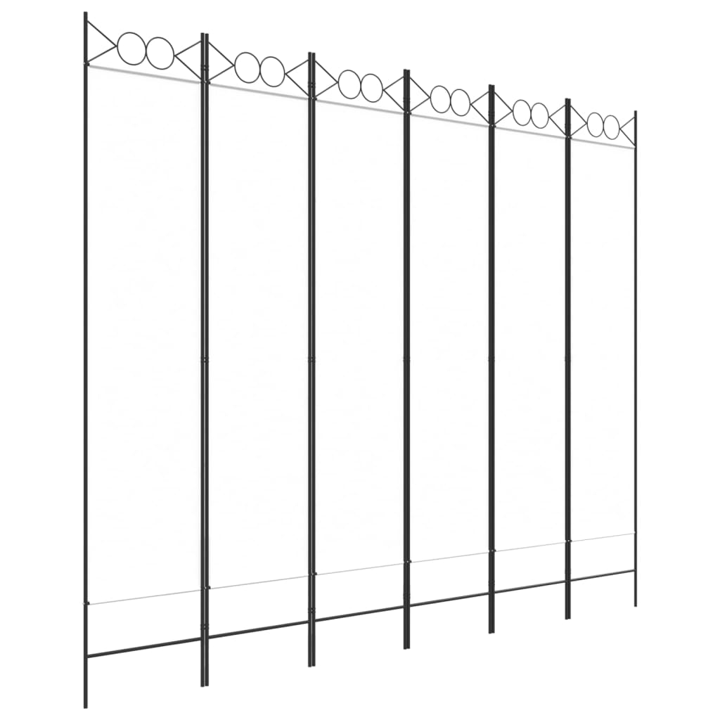 Divisorio a 4 Pannelli Bianco 240x200 cm Tessuto | homemem39