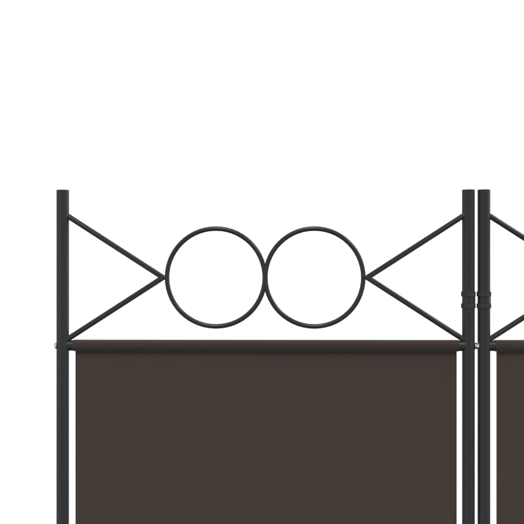 Divisorio a 6 Pannelli Marrone 240x200 cm in Tessuto | homemem39