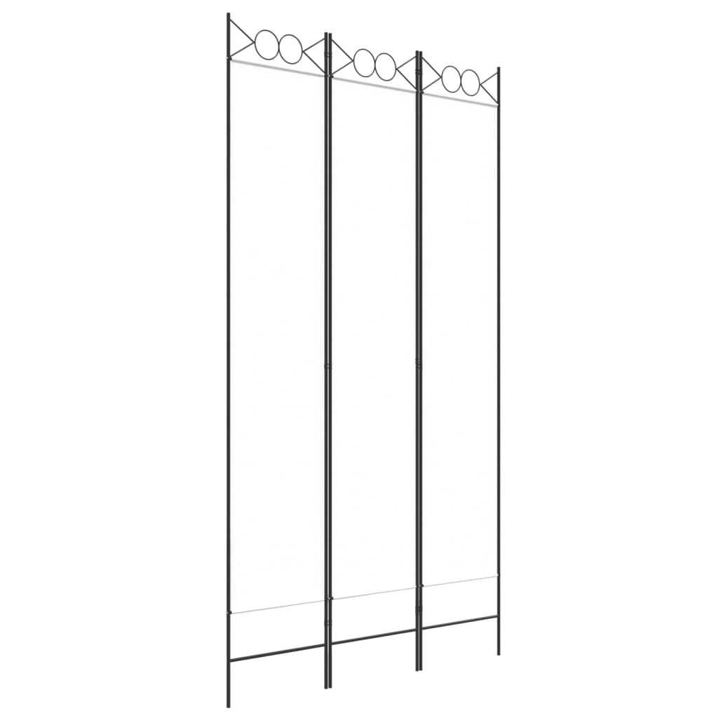 Divisorio a 3 Pannelli bianco 120x220 cm in Tessuto | homemem39