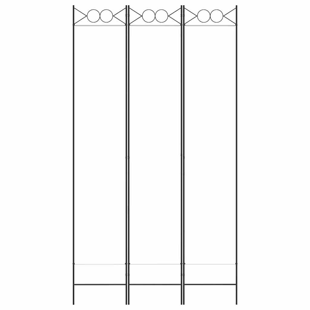 Divisorio a 3 Pannelli bianco 120x220 cm in Tessuto