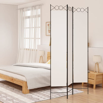 Divisorio a 3 Pannelli bianco 120x220 cm in Tessuto | homemem39