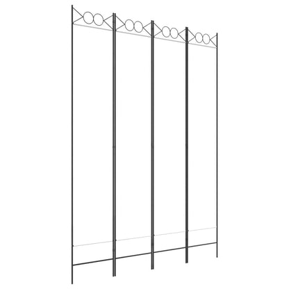 Divisorio a 4 Pannelli Bianco 160x220 cm Tessuto
