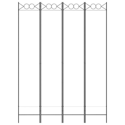 Divisorio a 4 Pannelli Bianco 160x220 cm Tessuto