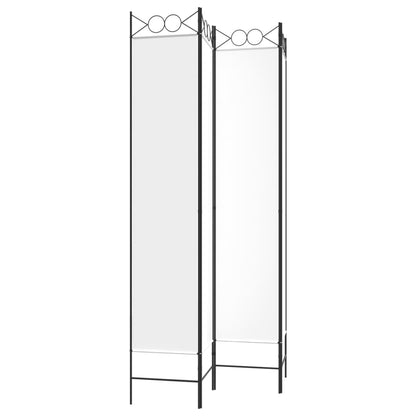 Divisorio a 4 Pannelli Bianco 160x220 cm Tessuto