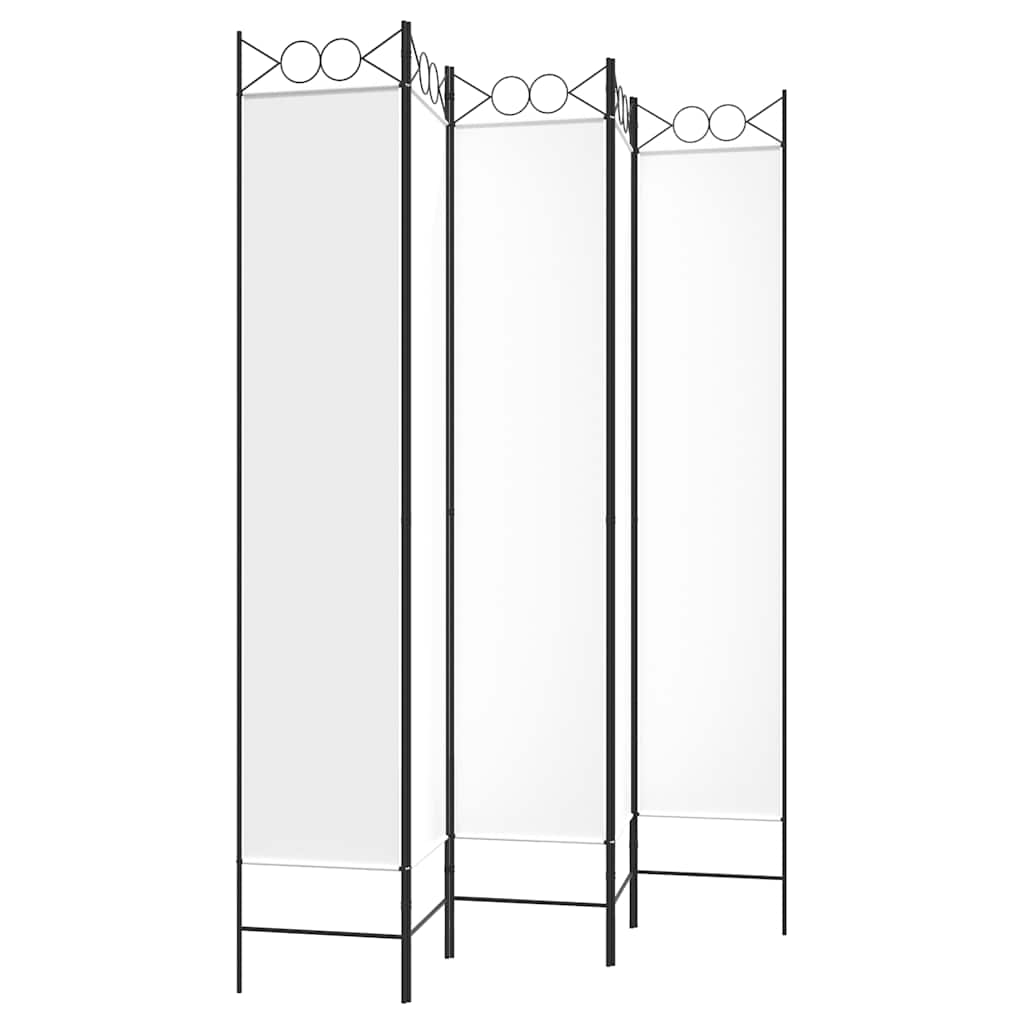 Divisorio a 5 Pannelli Bianco 200x220 cm Tessuto | homemem39