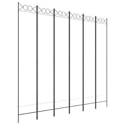 Divisorio a 6 Pannelli Bianco 240x200 cm Tessuto | homemem39