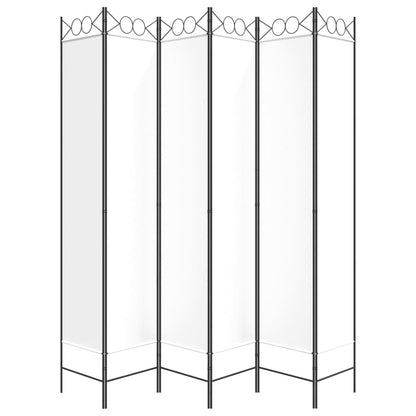 Divisorio a 6 Pannelli Bianco 240x200 cm Tessuto - homemem39