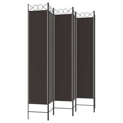Divisorio a 6 Pannelli Marrone 240x220 cm in Tessuto | homemem39