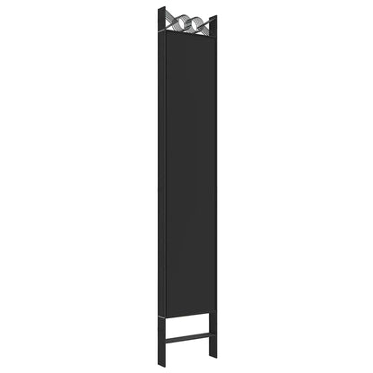 Divisorio a 6 Pannelli Nero 240 x 220 cm in Tessuto | homemem39