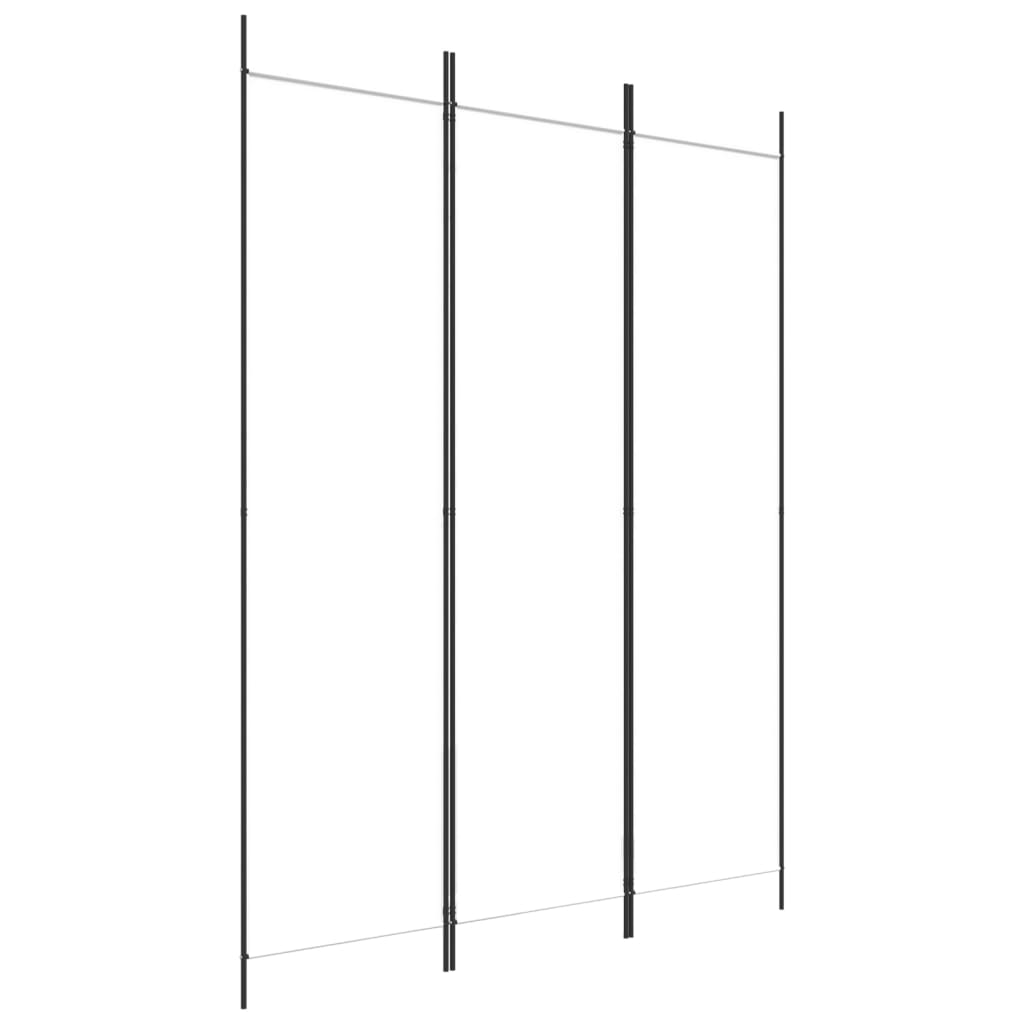 Divisorio a 3 Pannelli bianco 150x200 cm in Tessuto | homemem39