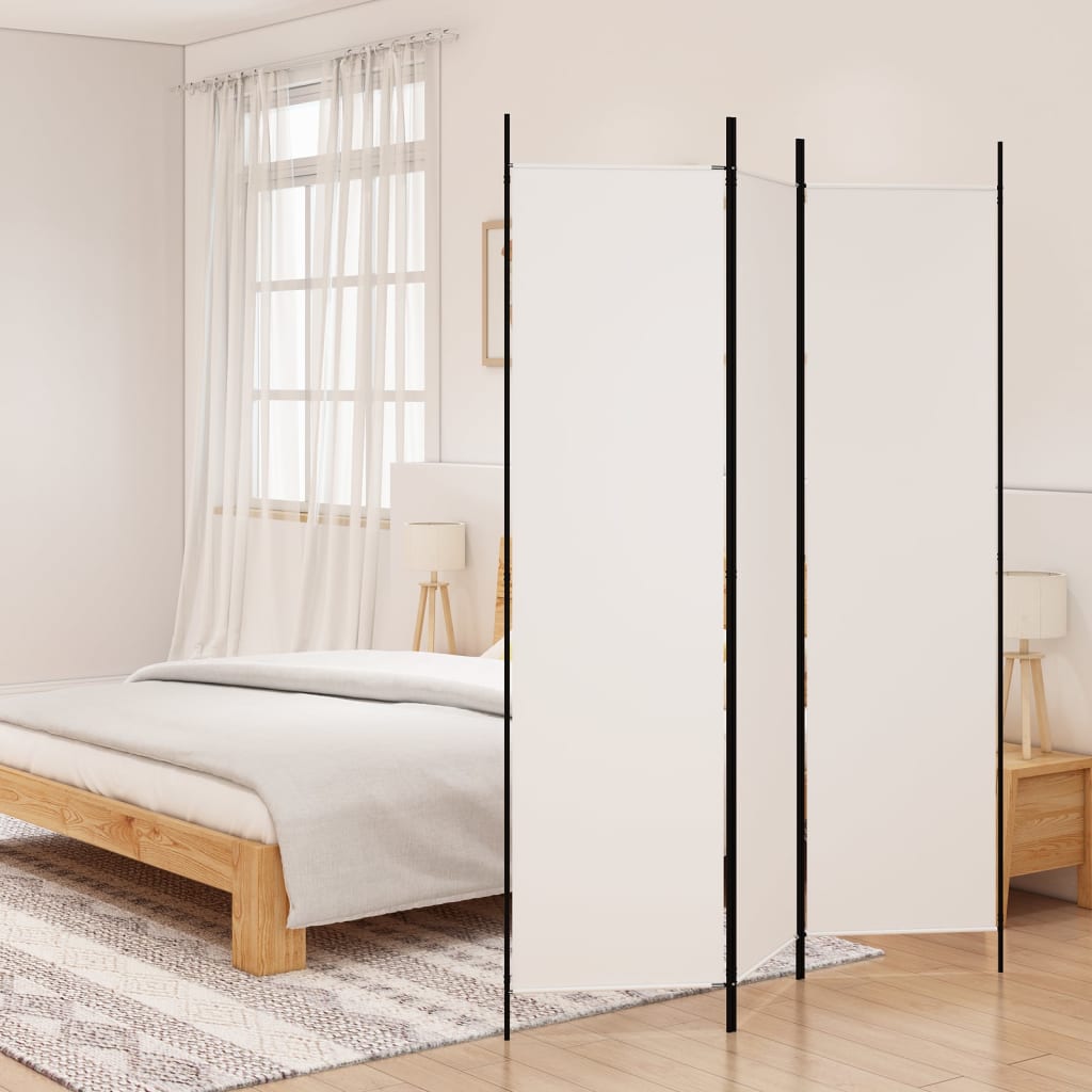 Divisorio a 3 Pannelli bianco 150x200 cm in Tessuto | homemem39