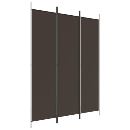 Divisorio a 3 Pannelli Marrone 150x200 cm in Tessuto | homemem39