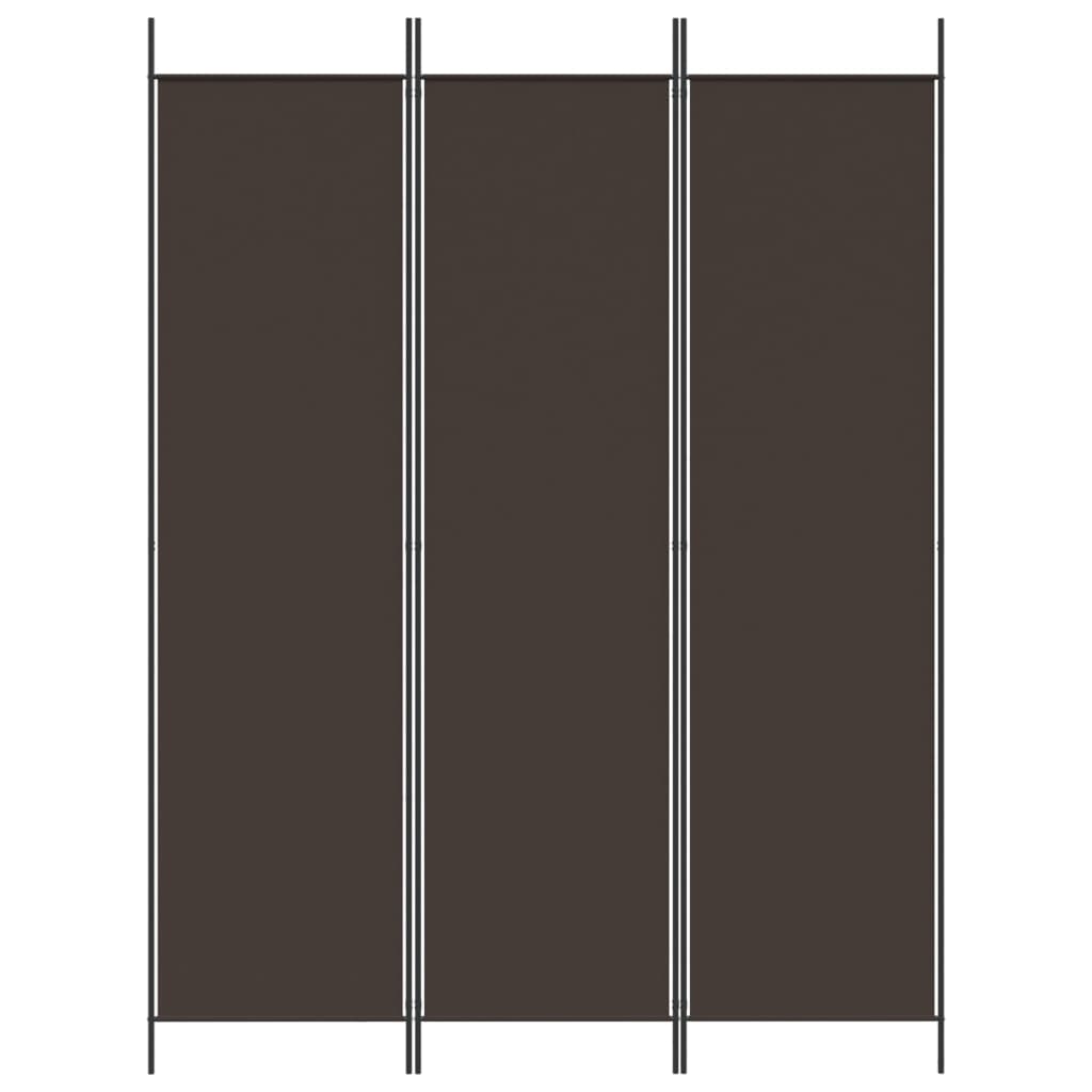 Divisorio a 3 Pannelli Marrone 150x200 cm in Tessuto | homemem39