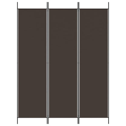Divisorio a 3 Pannelli Marrone 150x200 cm in Tessuto | homemem39